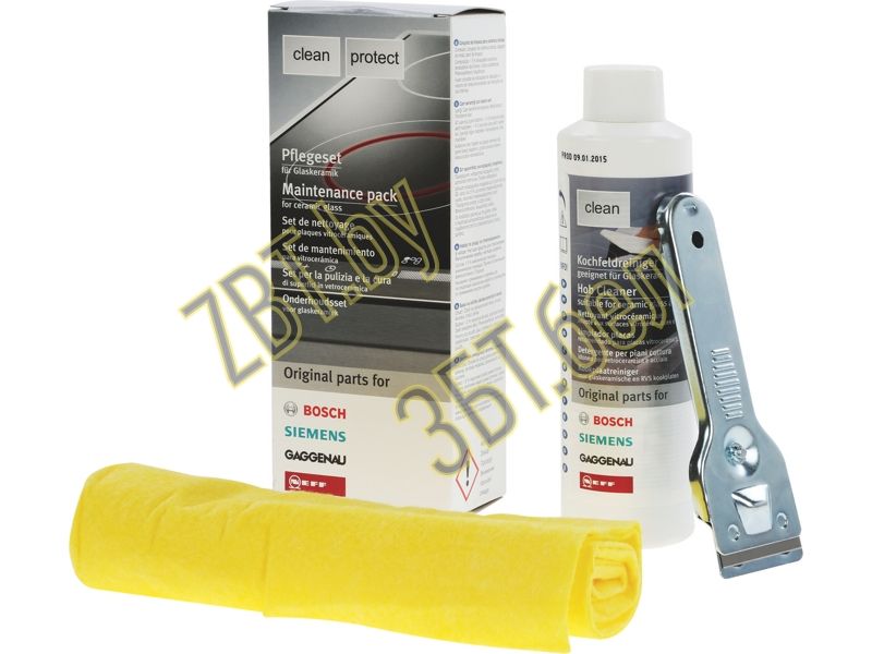 Специальный набор для очищения стеклокерамических поверхностей Bosch 00311502 / 311429- фото