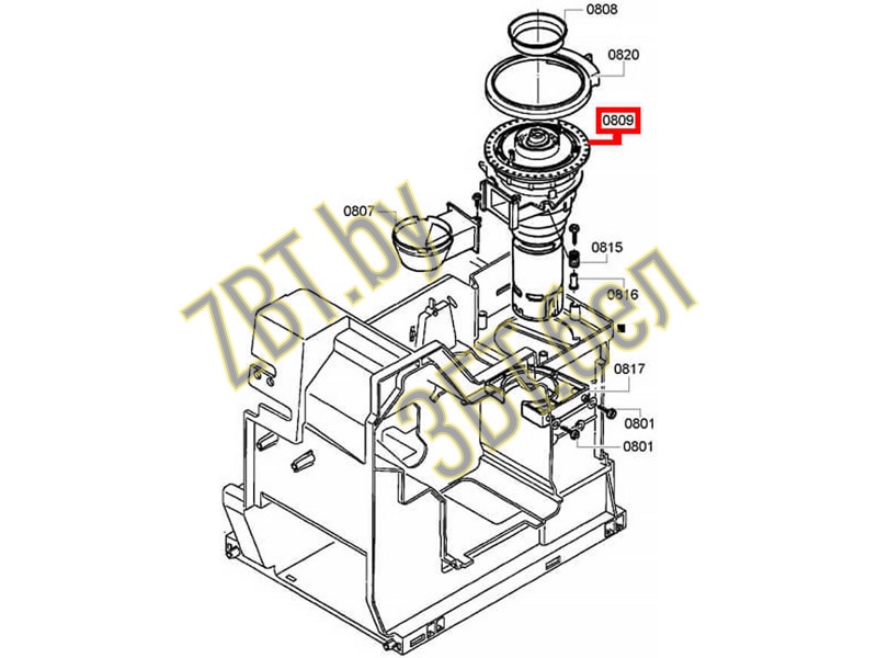 Вертикальная кофемолка в сборе для кофемашин Bosch, Siemens, Melitta и Nivona 00750068- фото6