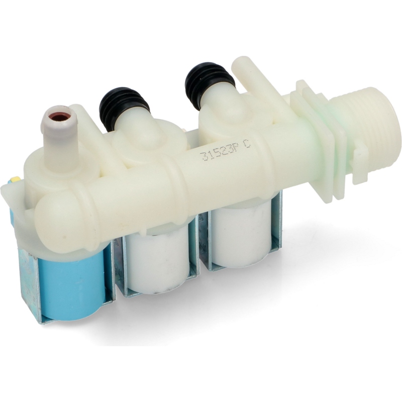 Заливной клапан для стиральной машины Ariston, Indesit VAL030ID (3Wx - 1жиклер-сушка, кллеммы mini)- фото2