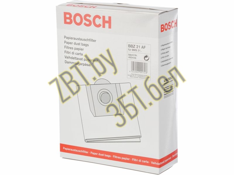 Оригинальные мешки для пылесоса Bosch 00460448 - BMZ21AF / Type W- фото