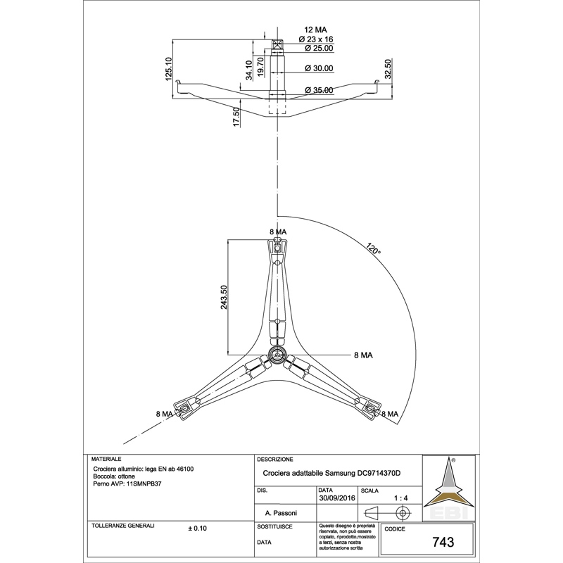 Крестовина барабана для стиральных машин Samsung cod743 / DC97-14370D- фото6