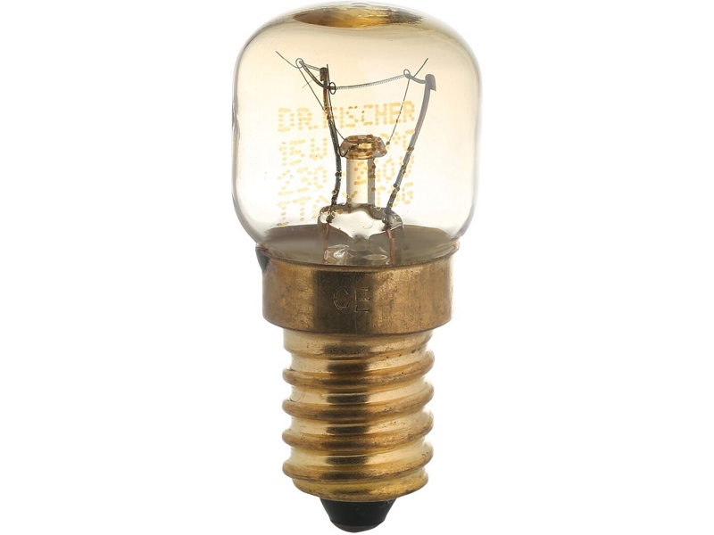 Лампа освещения для духовки 55304065 (E14 15W 300°C, 22X49 mm, made in Italy)- фото5