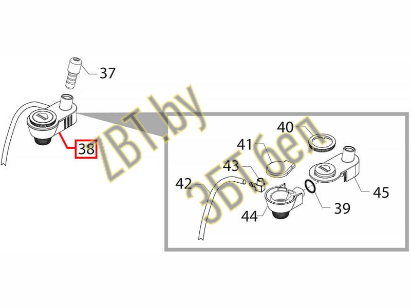 Капучинатор в сборе для кофемашин Saeco, Philips 421944023801- фото3