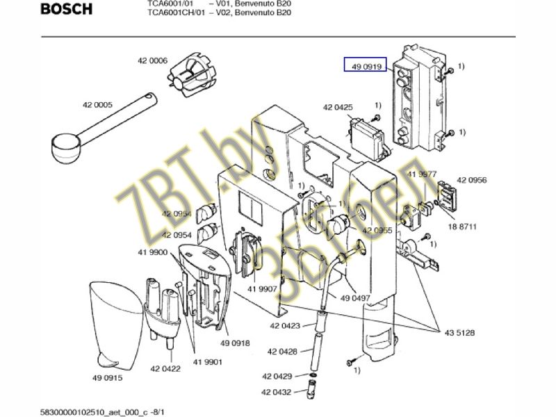 Кофемашина bosch benvenuto classic схема