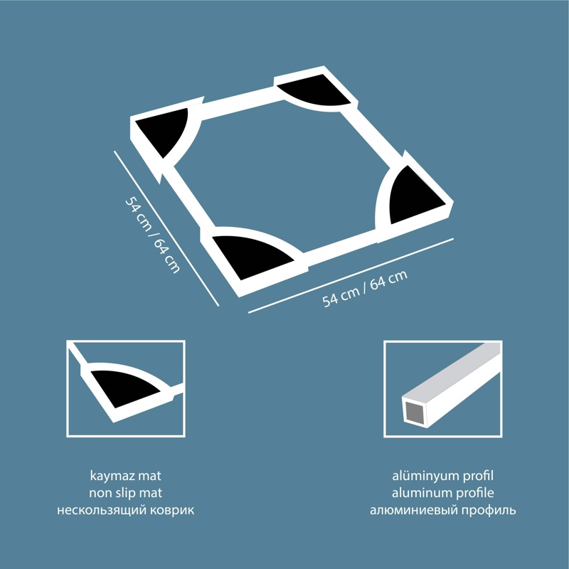Стыковочный набор для вертикальной стыковки стиральной и сушильной машины KG0063096 (серый, для стандартных машин глубиной от 54 до 64 см)- фото2
