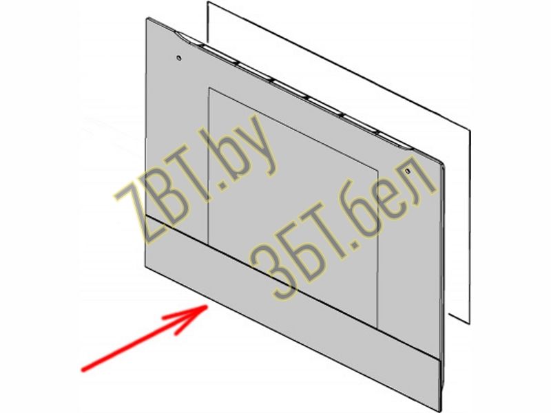 Стекло двери наружное для духовки Electrolux 3872607225- фото