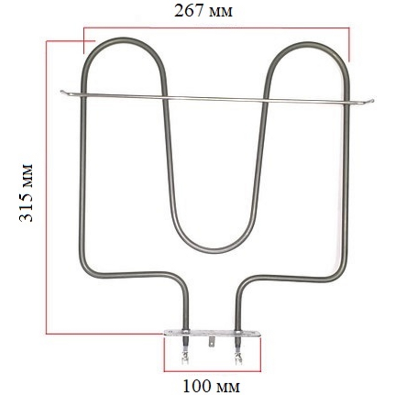 Тэн (нагревательный элемент) верхний (гриль) для духовки Ariston C00052312 (1500W)- фото3
