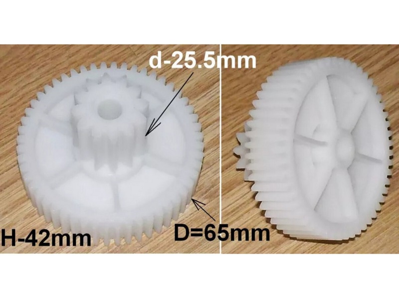 Шестерня для мясорубки Moulinex MS014 (D=65/25.5mm, H42/17, зуб-52/12)- фото