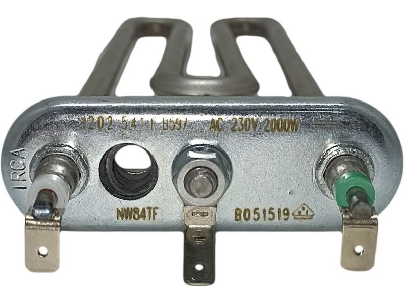 Тэн для стиральной машины Bosch Bo51519 (Irca 2000W прям.с отв.L=200, R9+, M155, F28, K2)- фото3