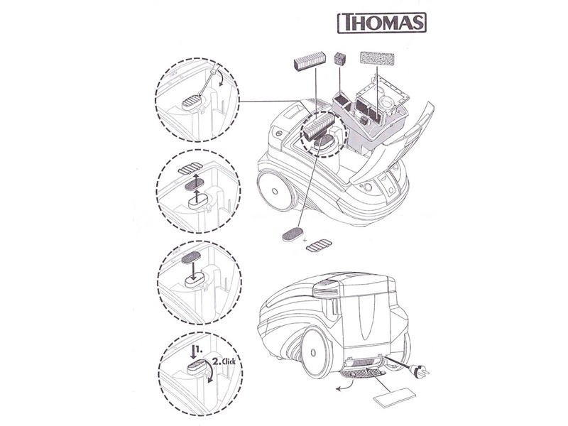 Решетка для защиты мотора пылесоса Thomas 198755- фото2