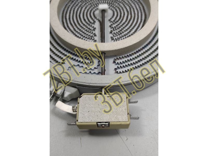 Электрокомфорка (стеклокерамика) для плиты Гефест, Electrolux 20220903 (230mm, 2200/750W, нагревательный блок 2-х зонный, идет под регулятор мощности) — фото