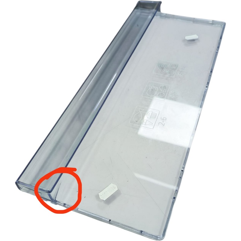 Панель ящика морозильной камеры для холодильников Beko 4694441000W уценка (470х190мм)- фото