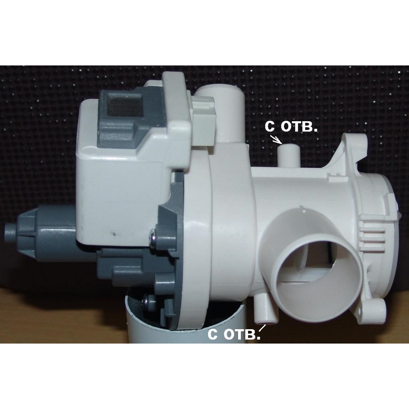 Помпа (насос) для стиральной машины Beko PMP007AC / HANYU 34W с улиткой_2отв. B15-6AZ- фото2