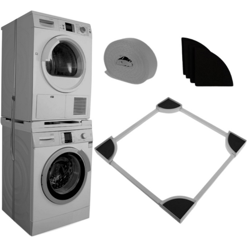 Стыковочный набор для вертикальной стыковки стиральной и сушильной машины KG0063096 (серый, для стандартных машин глубиной от 54 до 64 см)- фото