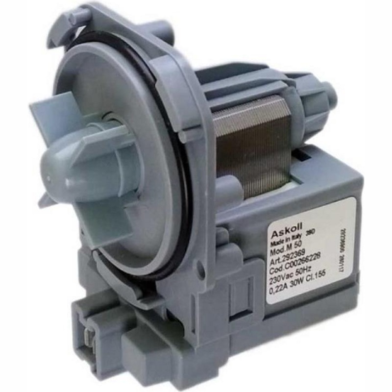 Насос сливной ( помпа ) Askoll M50 для стиральной машины Bosch C00266228- фото4