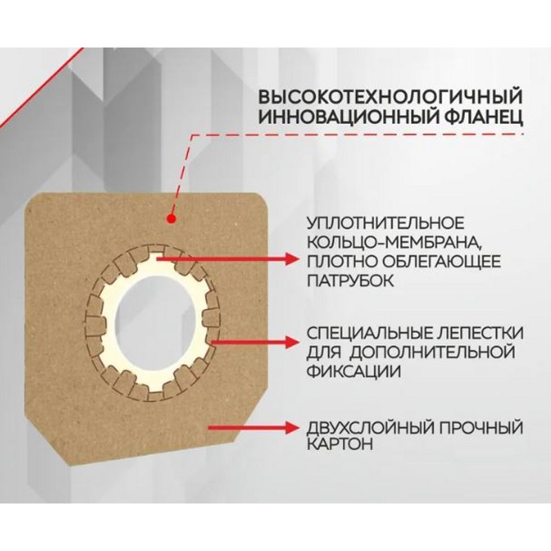 Комплект мешков для пылесоса Bort BRT1625/3 (3 шт, для BSS-1625-STORM)- фото2