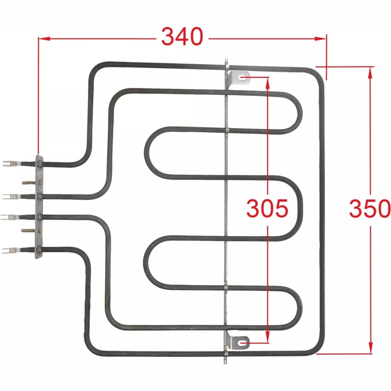 Тэн (нагревательный элемент) для духовки Electrolux 00203124 / Irca 800W + 1750W- фото6