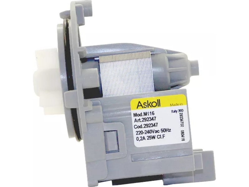 Насос сливной ( помпа ) Askoll M116 для стиральной машины Indesit PMP014UN (art.RS0798)- фото2