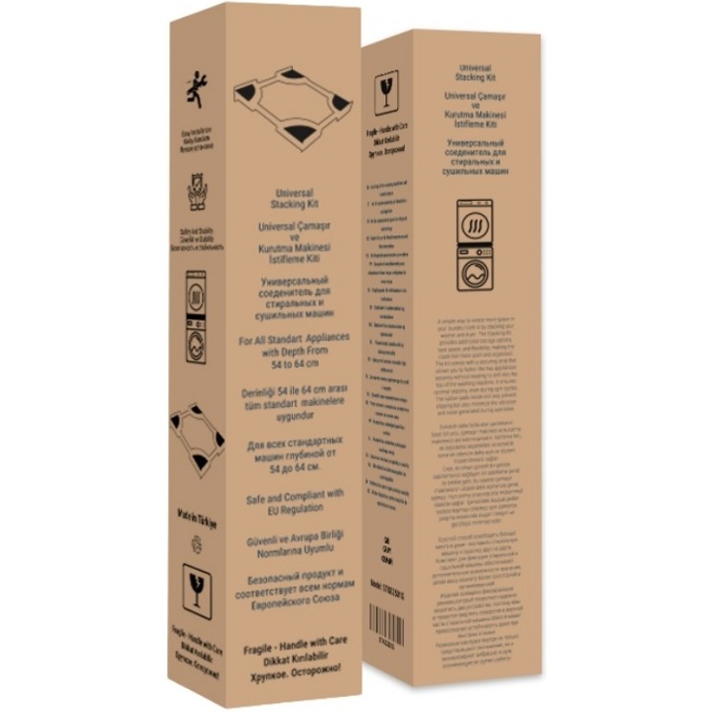 Стыковочный набор для вертикальной стыковки стиральной и сушильной машины KG0063096 (серый, для стандартных машин глубиной от 54 до 64 см)- фото4