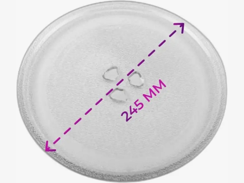 Универсальная стеклянная тарелка (поддон, блюдо) для микроволновой печи LG, Midea, Горизонт (Horizont), Panasonic, Vitek, Akai 95PM02 / 245 ml- фото
