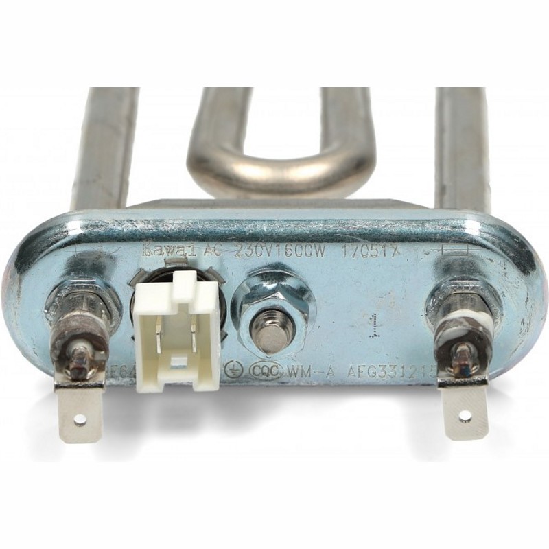 Нагревательный элемент ( ТЭН ) к стиральным машинам LG AEG73309902 (1600W, 'KAWAI-Heatwell', прям.с отв.L=175, R9+, M135, F27 +датч.48kOm., WACBE6486)- фото2