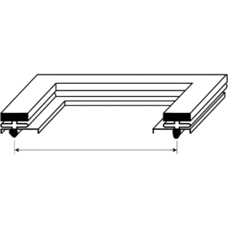 Уплотнитель холодильной камеры Атлант 769748901607 / 560x940 мм (крепление в паз)- фото4