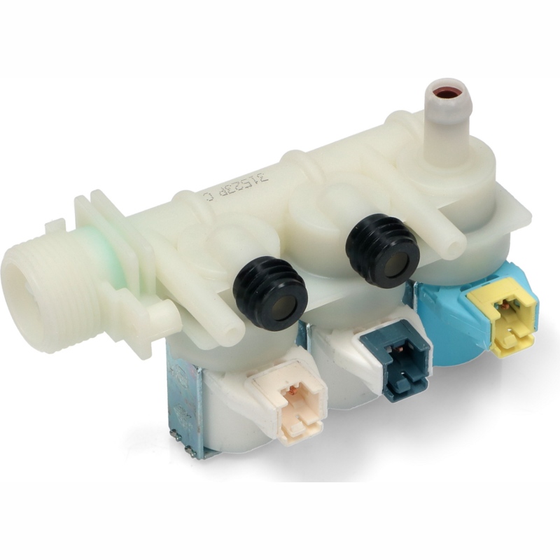 Заливной клапан для стиральной машины Ariston, Indesit VAL030ID (3Wx - 1жиклер-сушка, кллеммы mini)- фото