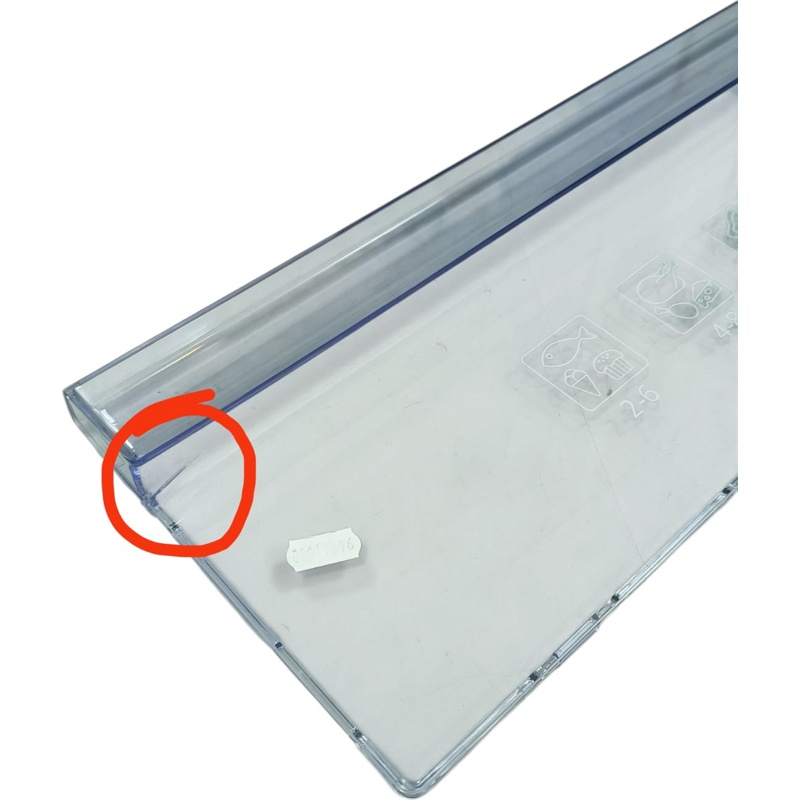 Панель ящика морозильной камеры для холодильников Beko 4694441000W уценка (470х190мм)- фото2