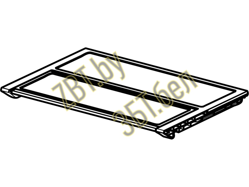 Полка (средняя, стеклянная) для холодильника Samsung DA97-15410B- фото