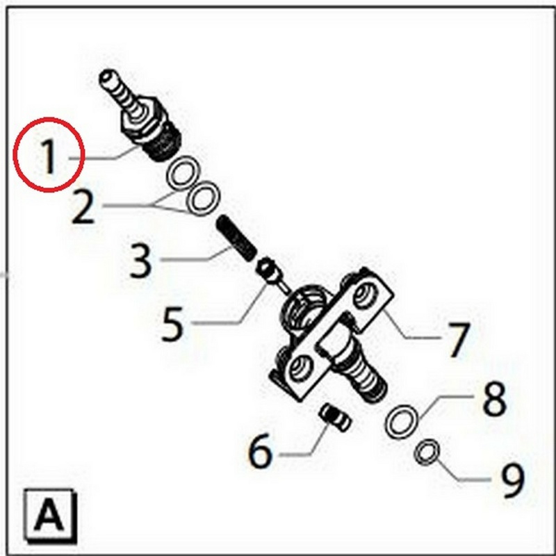 Переходник на штуцер для кофемашины Saeco 421944022891- фото3