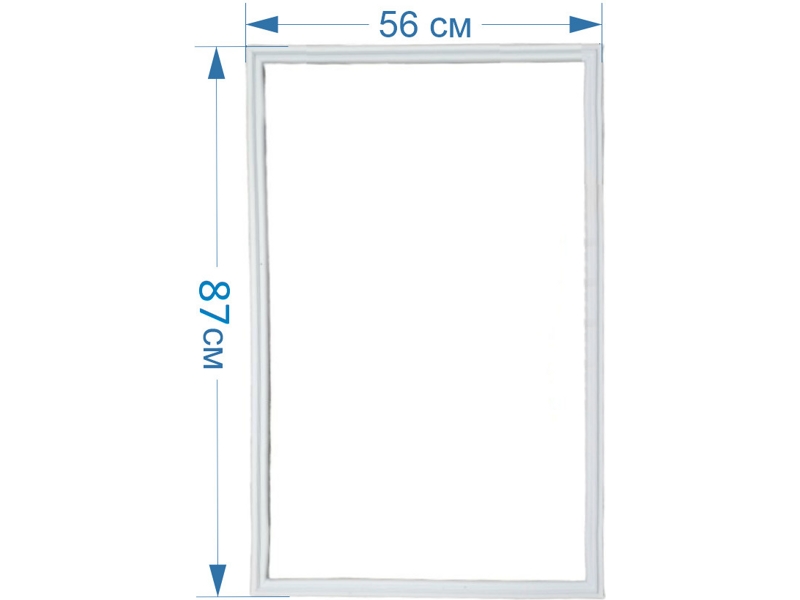 Уплотнительная резина (уплотнитель двери) для холодильника Атлант 769748901507 / 870x560 мм (крепление в паз)- фото4