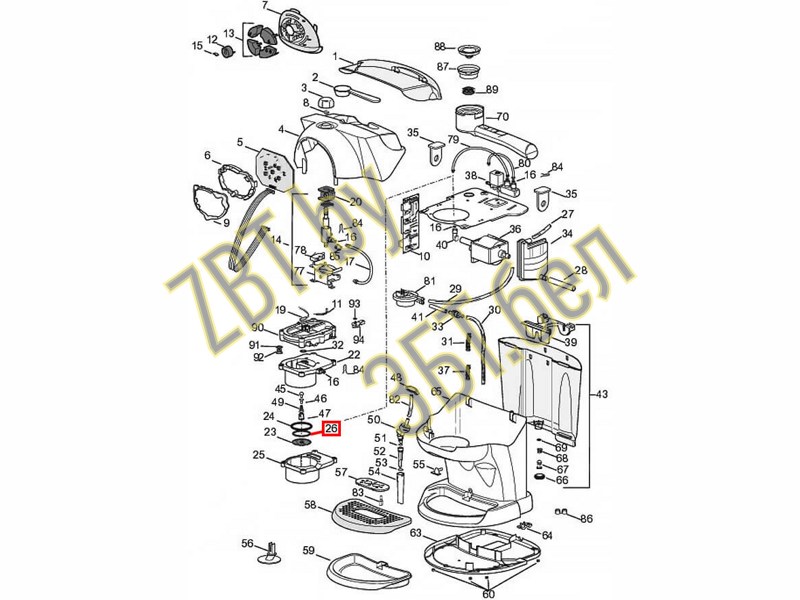 Уплотнитель под сито для кофеварок Delonghi 5332120900- фото3