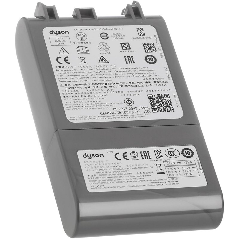 Аккумулятор Li-Ion  для аккумуляторного пылесоса Dyson 967834-02 / 21.6V (для SV10, SV10E, SV8, V8)- фото5
