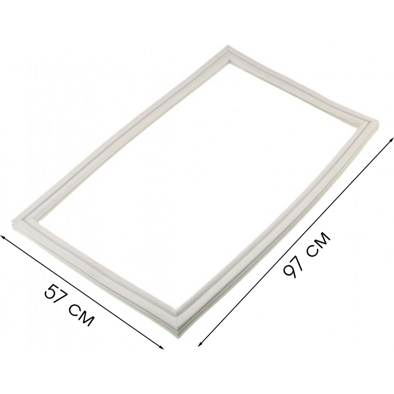 Резиновый уплотнитель двери верхний для холодильника LG 4987JT2001N (57*97 см)- фото