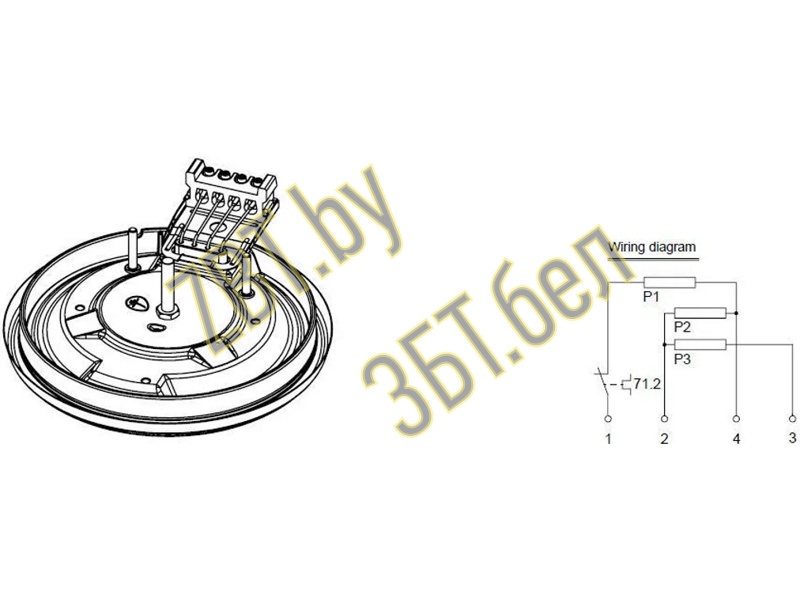 Конфорка для электроплиты Indesit EGO 18.14463.196  (145 мм, 1500W)- фото5