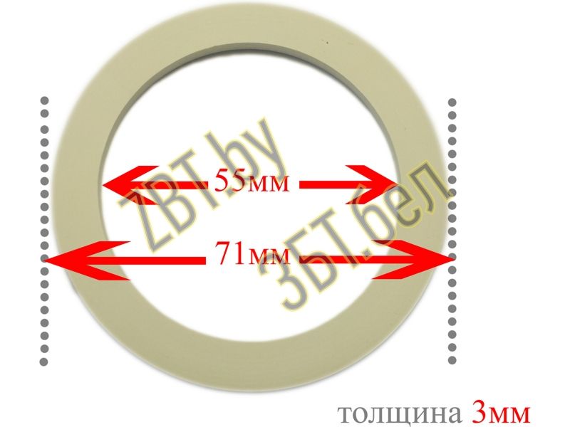 Уплотнительная прокладка для гейзерной кофеварки Delonghi 5332135100- фото2