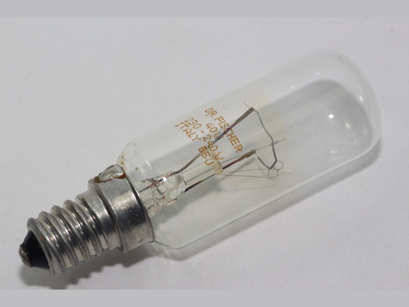 Лампочка для вытяжки Electrolux, Whirlpool 55304069 (40w, E14, 25x86mm) — фото