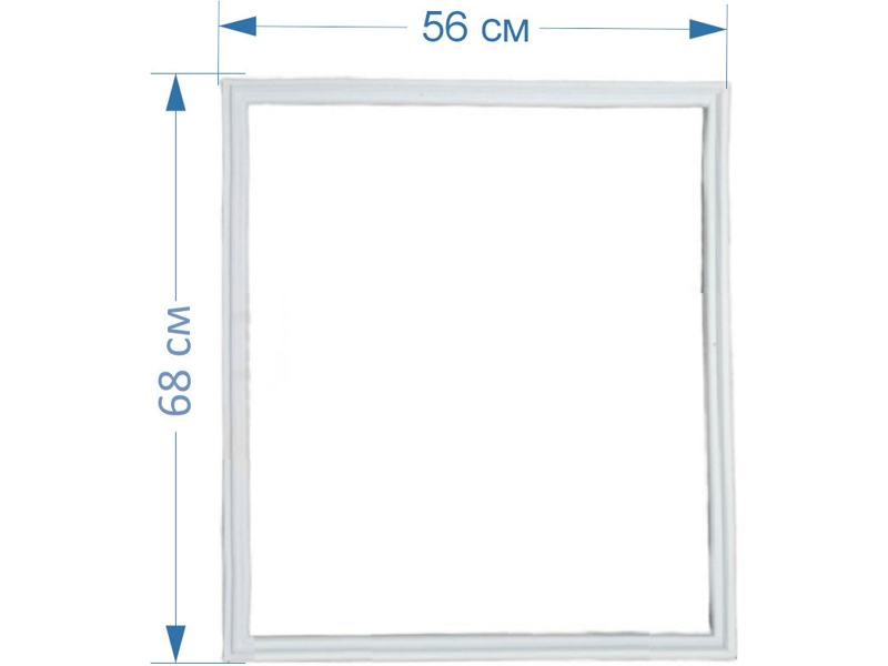 Уплотнительная резина (уплотнитель двери) для морозильной камеры холодильника Атлант 769748901502 / 680x560 мм (крепление в паз)- фото