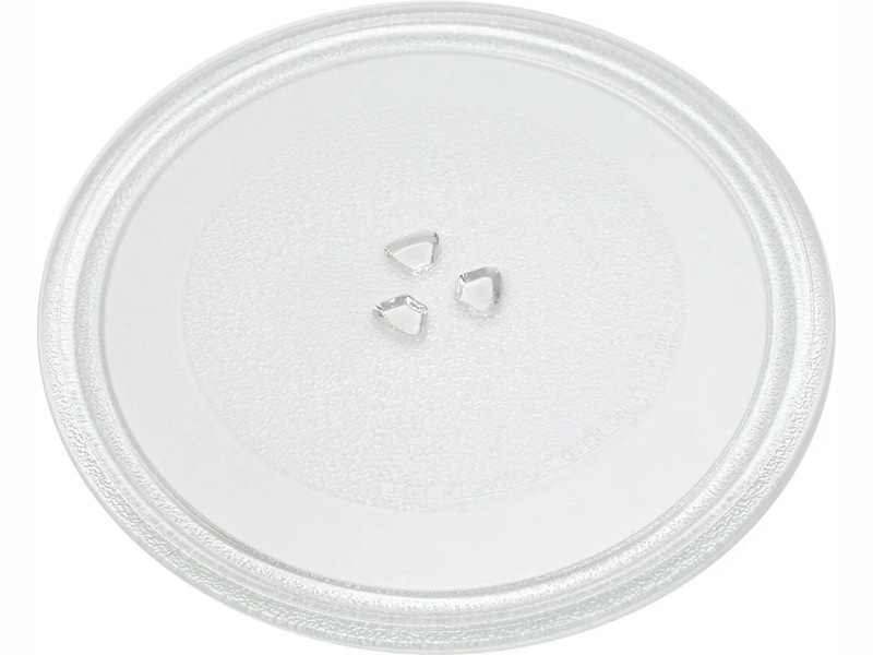 Универсальная стеклянная тарелка (поддон, блюдо) для микроволновой печи LG, Midea, Горизонт (Horizont), Panasonic, Vitek, Akai 95PM08 / 284 ml- фото