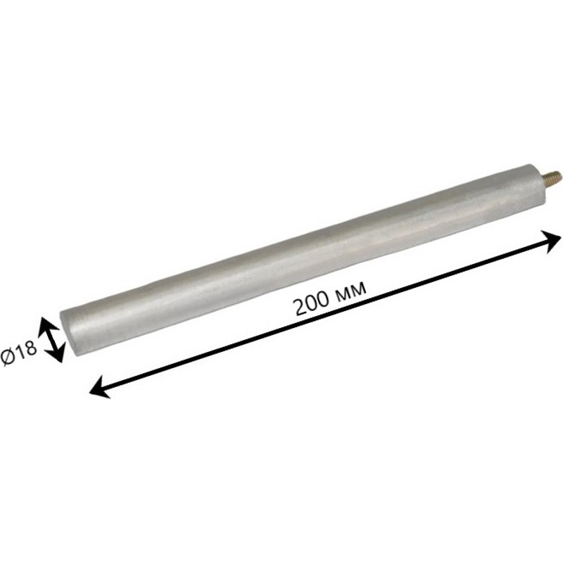 Анод магниевый для электрического водонагревателя WTH304UN / D=18 L=200 M6x10mm- фото