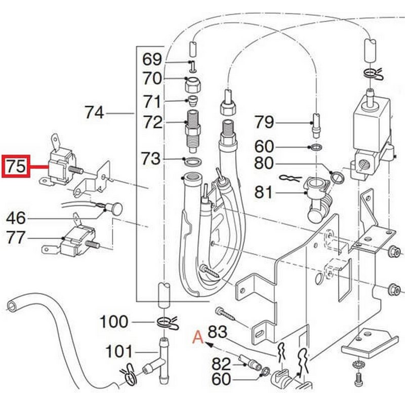 Термопредохранитель пароблока для кофемашин Delonghi 5232105000 / 318°C- фото6