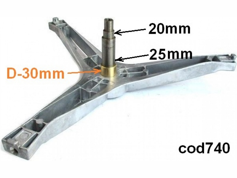 Крестовина бака для стиральной машины Samsung cod740 под болт M10 (вал H-107/ D25mm)- фото6