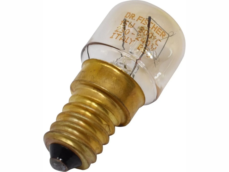 Лампа освещения для духовки 55304065 (E14 15W 300°C, 22X49 mm, made in Italy)- фото2