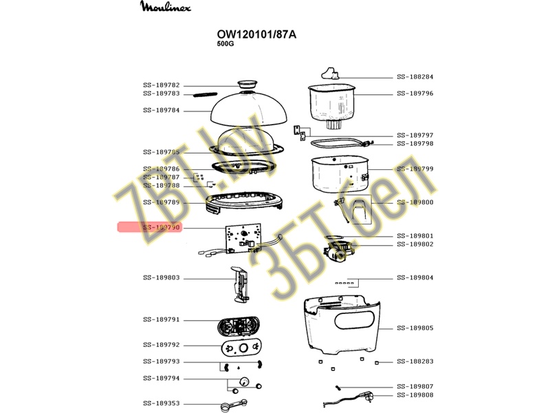 Модуль управления для хлебопечки Moulinex SS-189790- фото3
