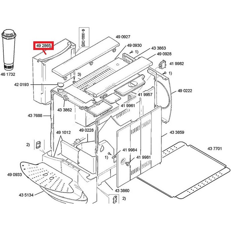 Контейнер для воды для кофемашины Bosch 00492865- фото4