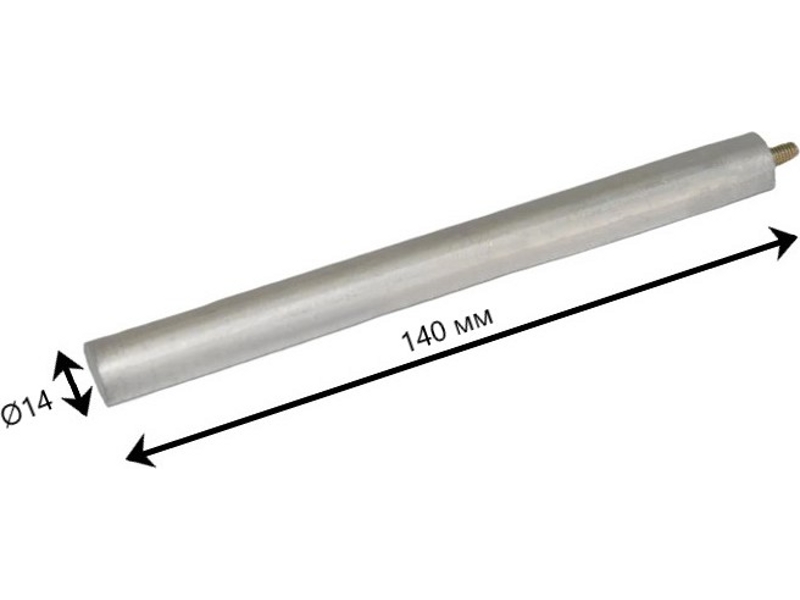 Анод магниевый для электрического водонагревателя Ariston AM404 / D=14 L=140 M4x20mm- фото