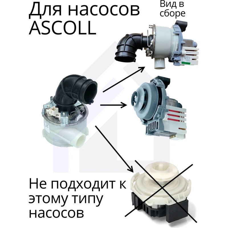 Тэн проточный в сборе для насоса посудомоечной машины Ariston, Indesit HTR105ID (1800W для ПММ D=90mm)- фото6