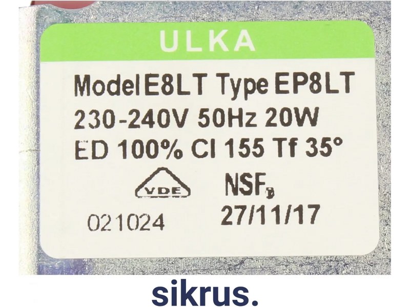 Помпа (насос) для моющего пылесоса Zelmer 12001005 / ULKA Type EP8LT 20W- фото4