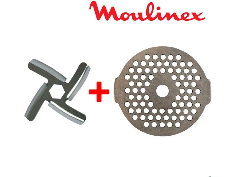 Нож + решетка для мясорубки Moulinex N436A (MS-0926063)- фото
