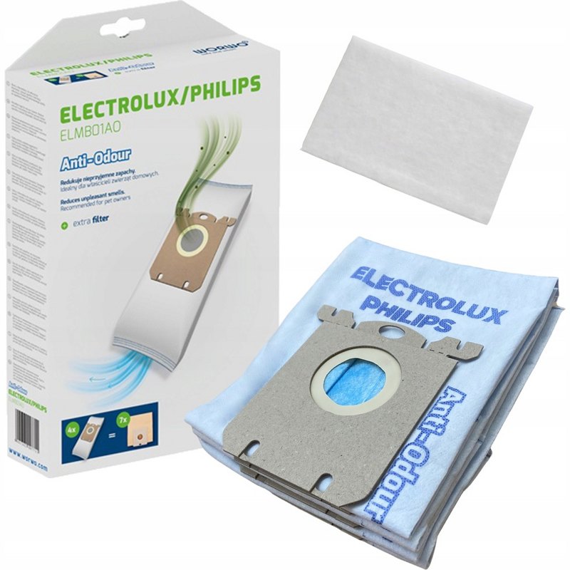 Мешки / пылесборники / фильтра / пакеты к пылесосам Philips ELMB01AO Анти-запаховые (тип S-Bag)- фото4